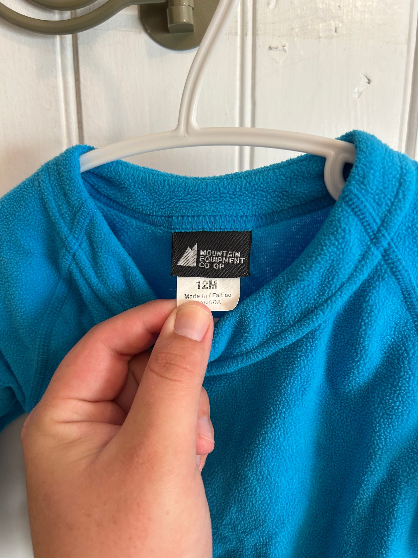 MEC 12m blue fleece cardigan