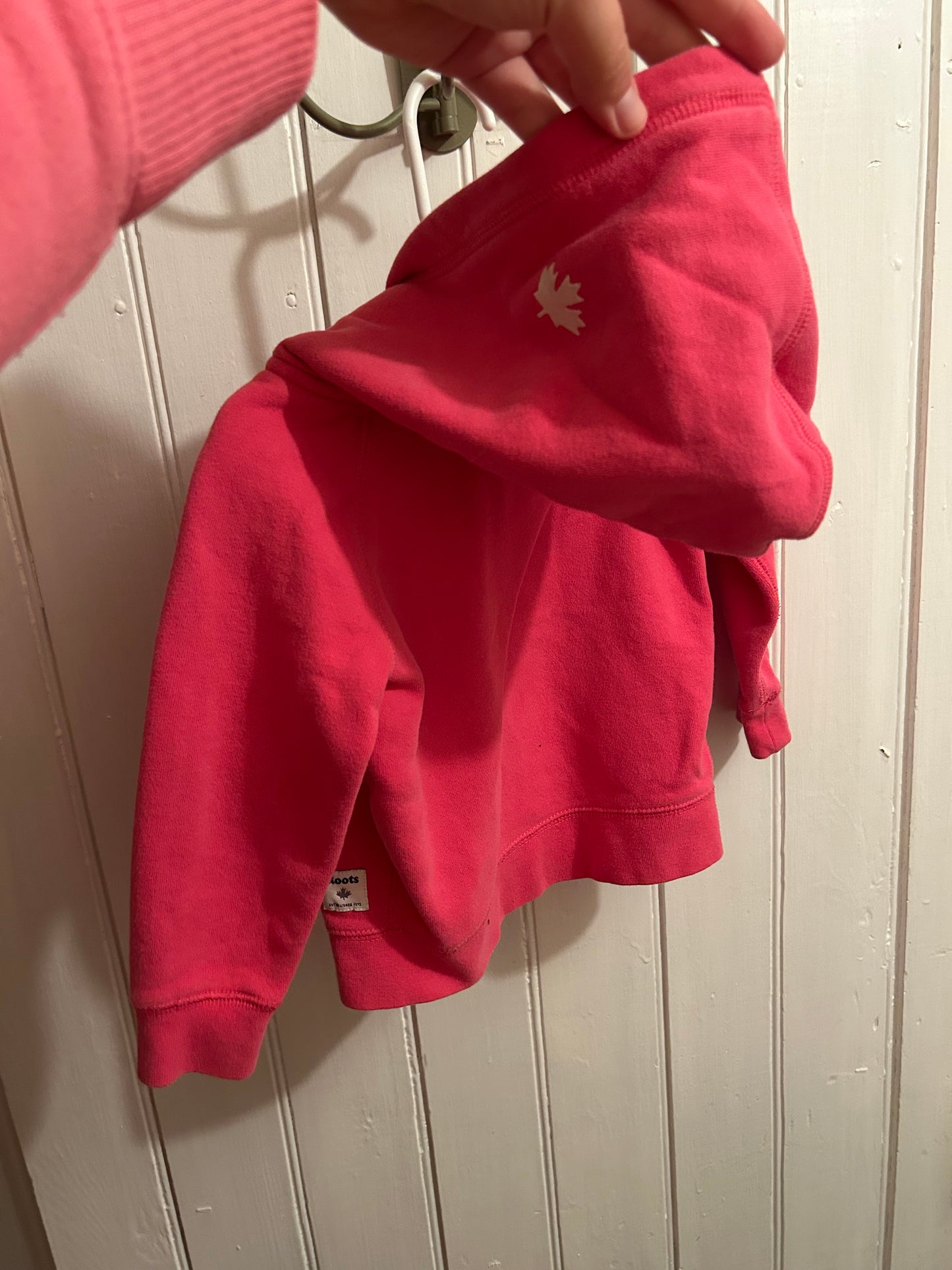 Roots 18/24m pink zip up hoodie
