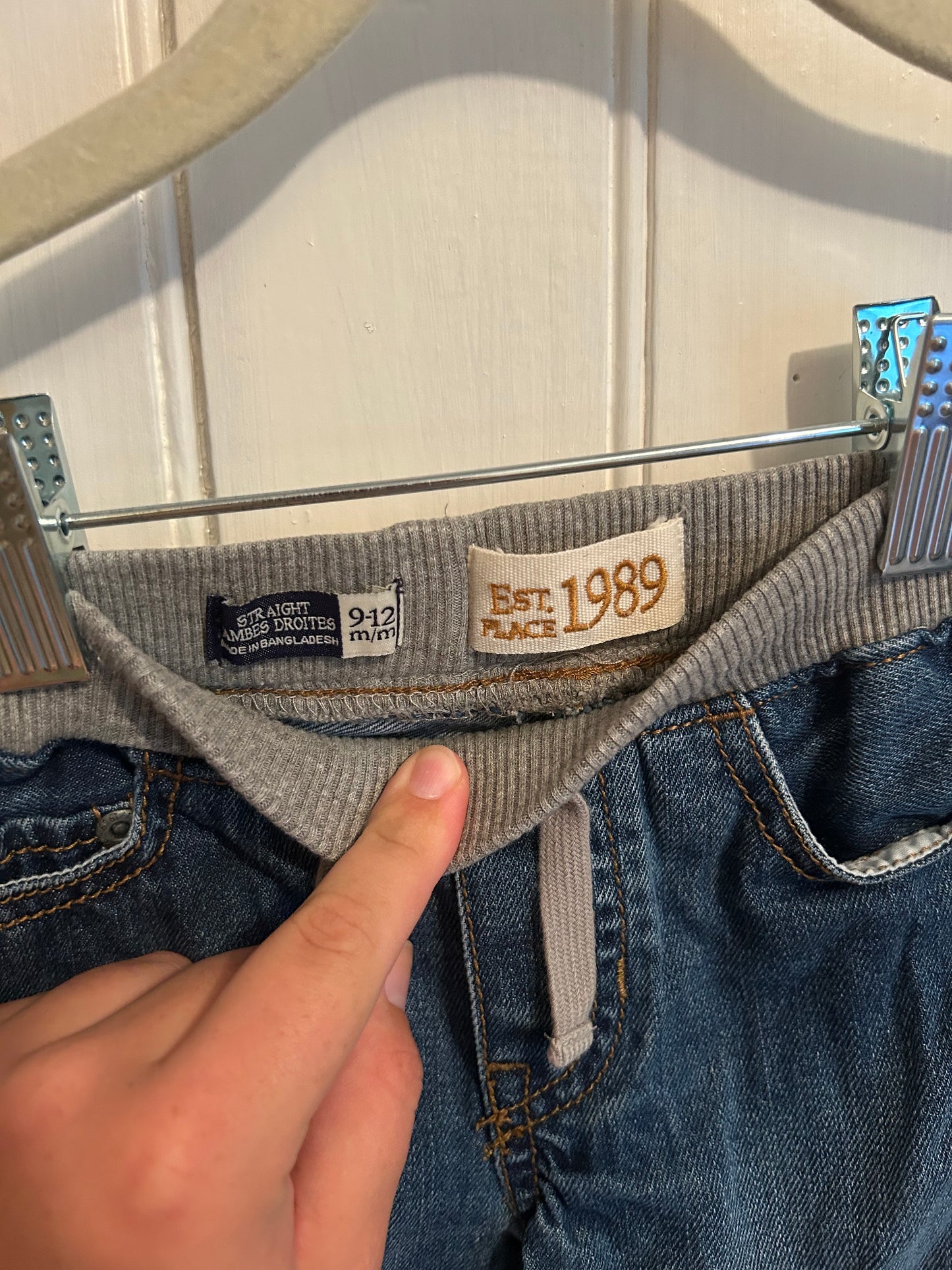 The children’s place 9/12m medium wash straight leg jeans