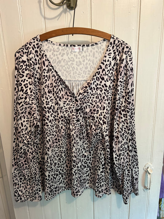Halife 3x grey cheetah top