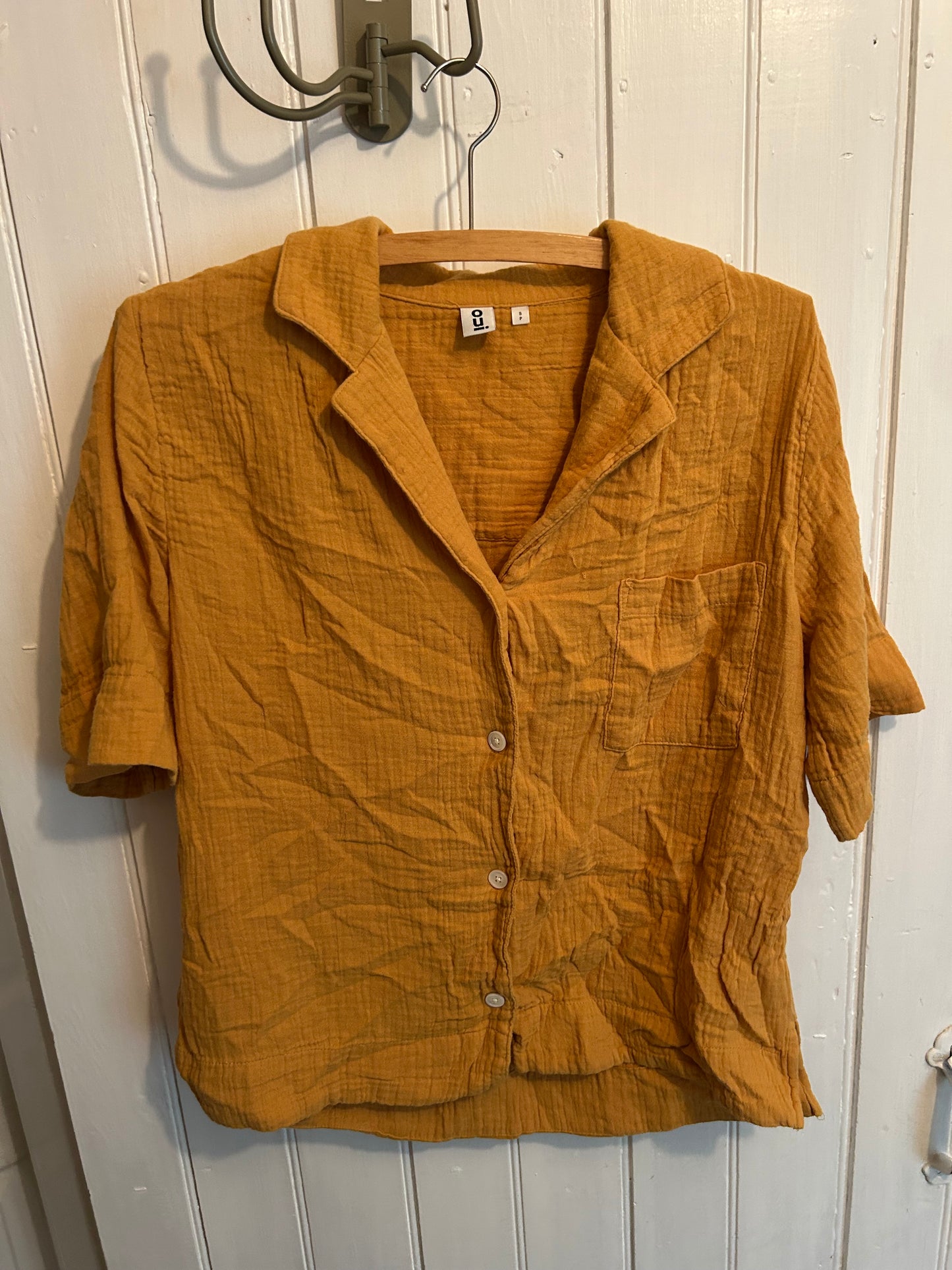 Oui small yellow muslin 2pc set