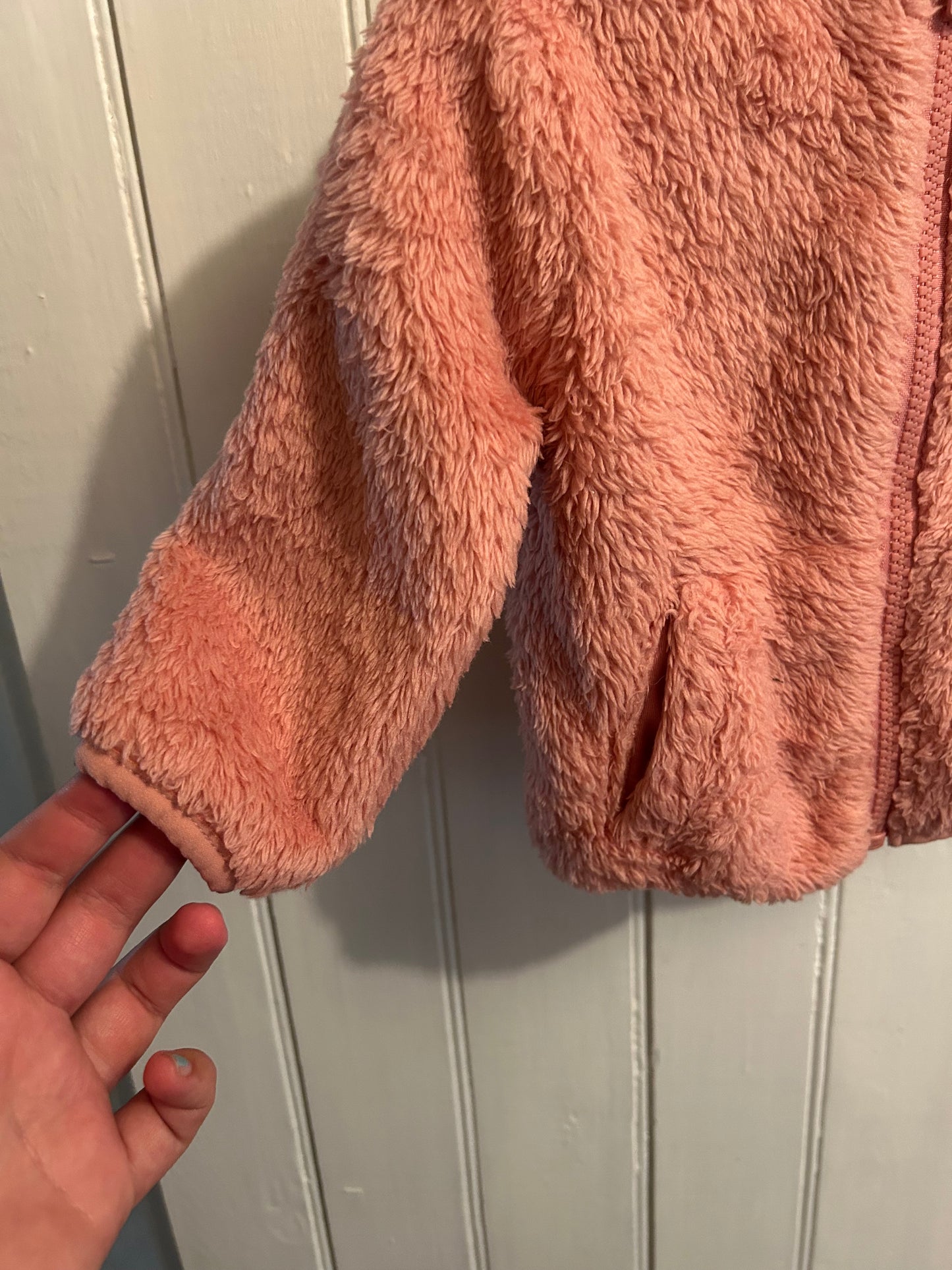 Old navy 6/12m pink Sherpa sweater