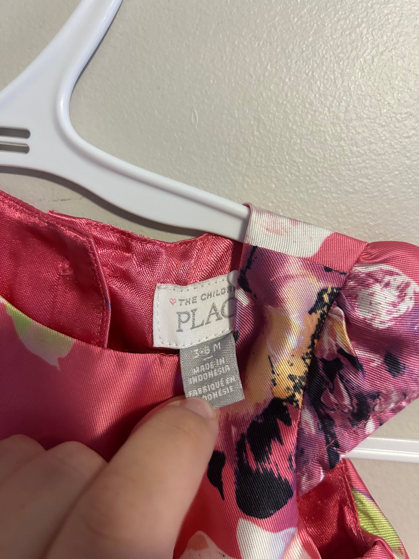 The children place 3/6m pink floral dress