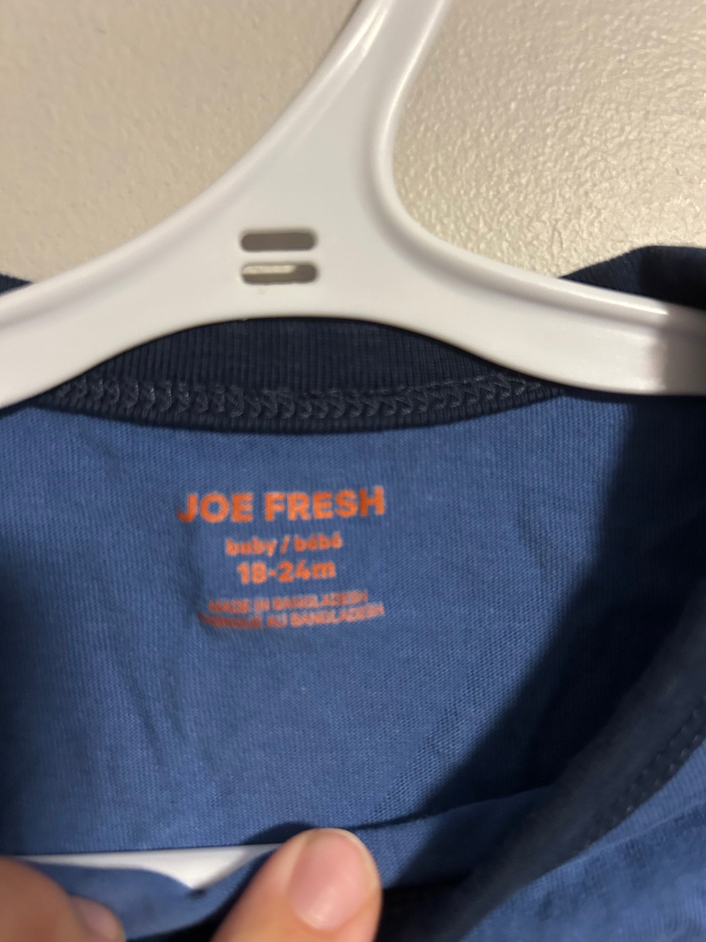 Joe fresh 18/24m blue dog shirt