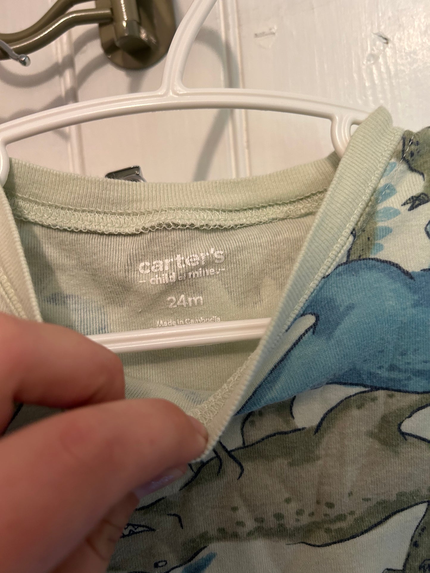 Carters 24m green & blue Dino sleep set