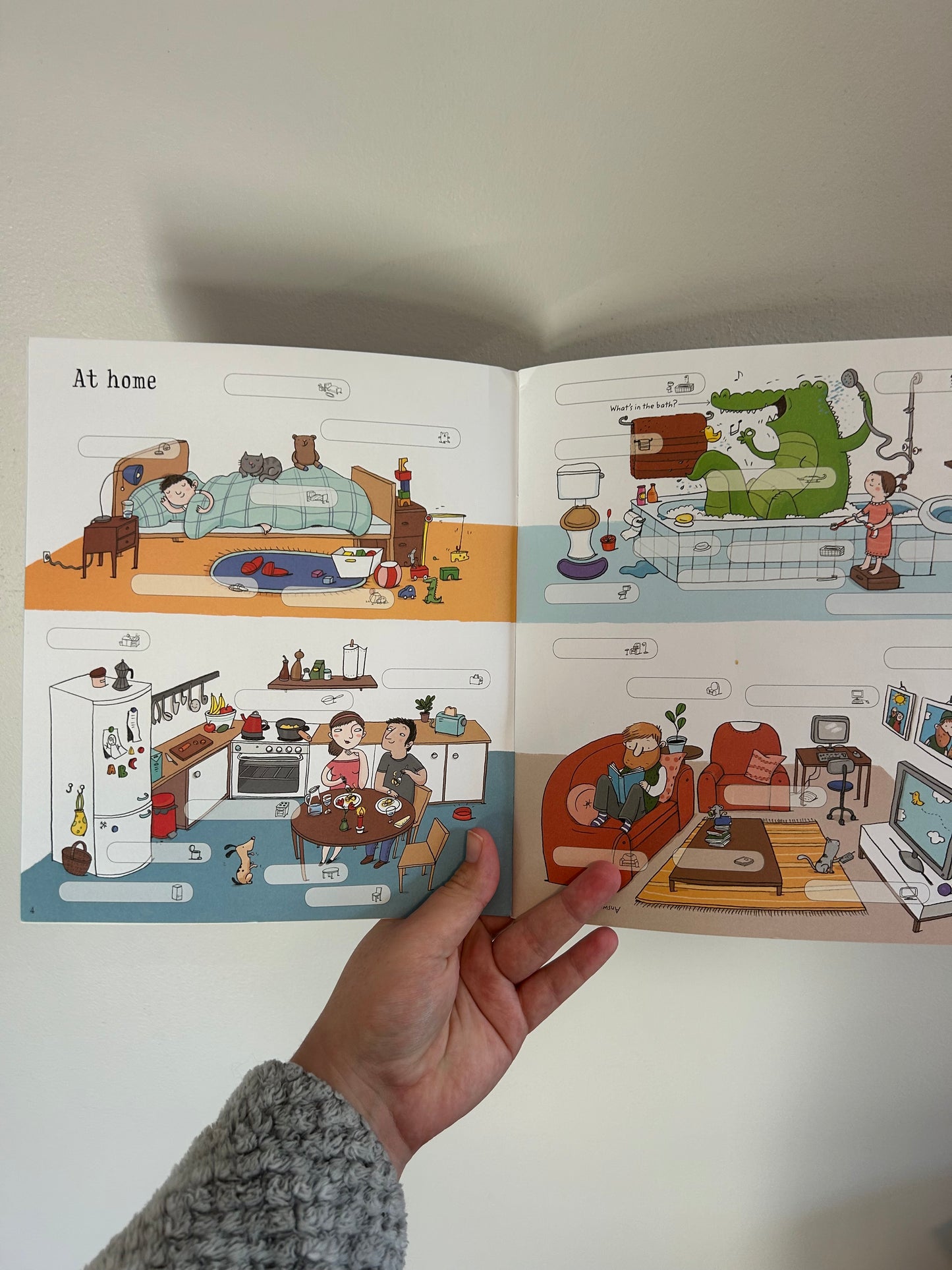 NEW usborne English sticker book