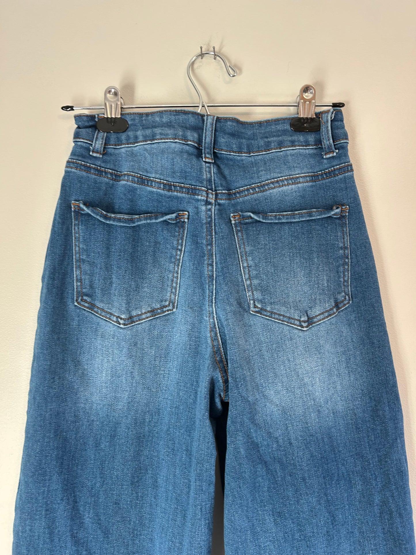 Wax jeans 5 medium wash wide leg jeans
