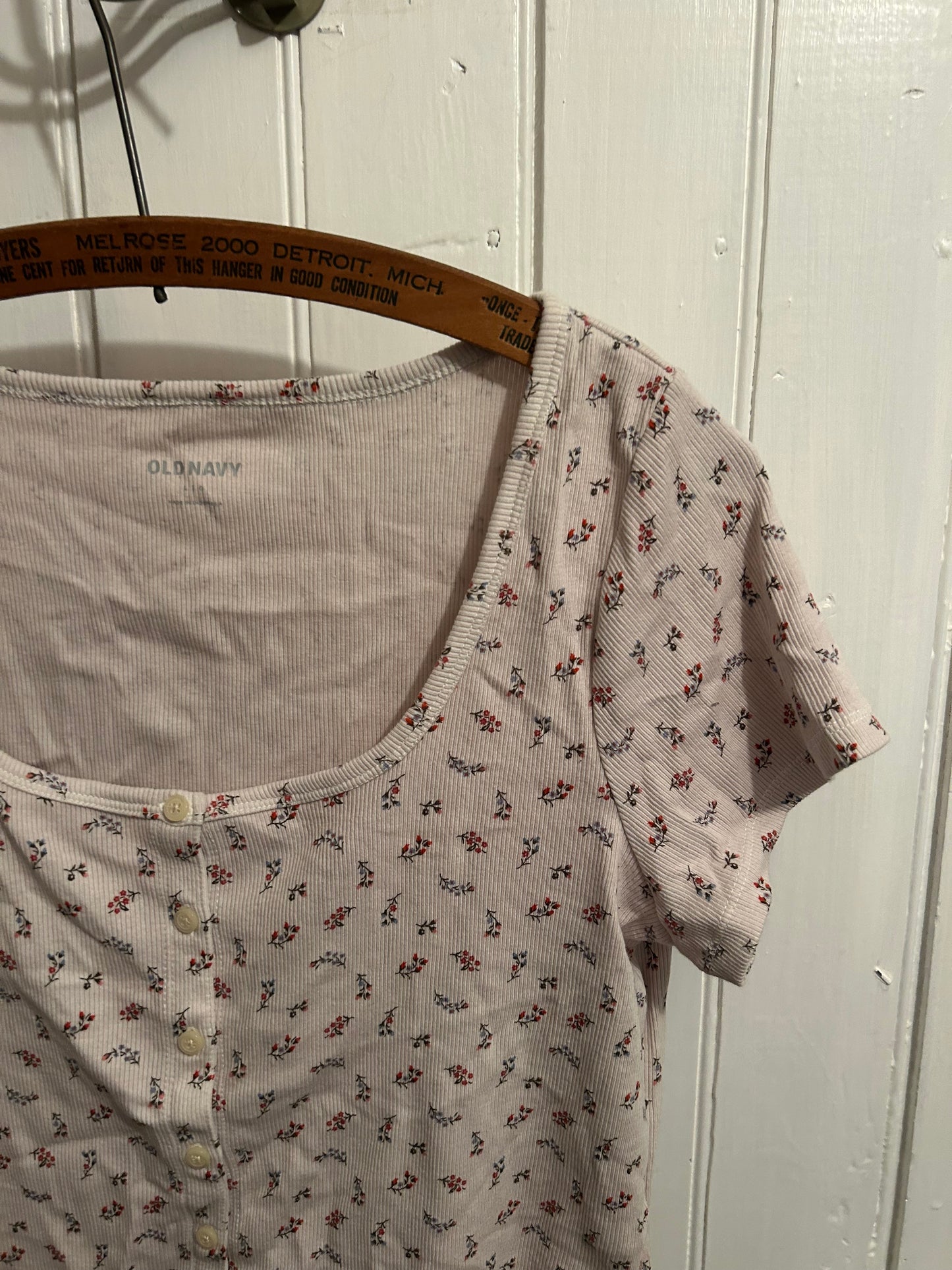 Old navy large white floral top