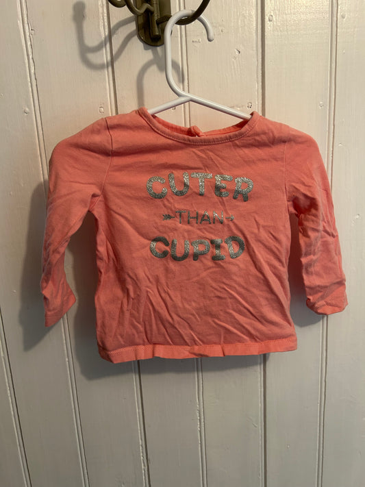 Joe fresh 6/12m pink cuter than Cupid top