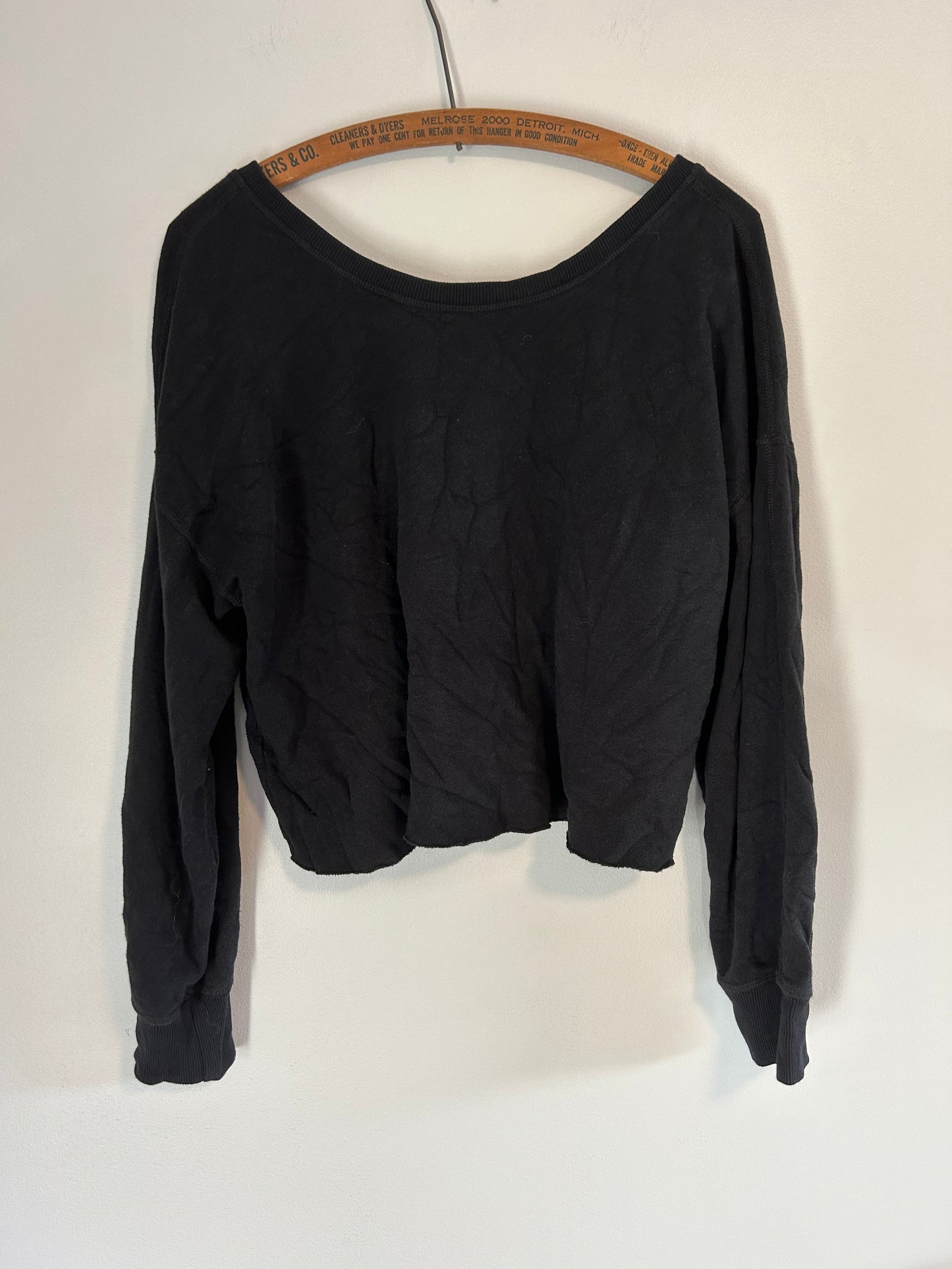 Offline by aerie large black low cut back copped sweater