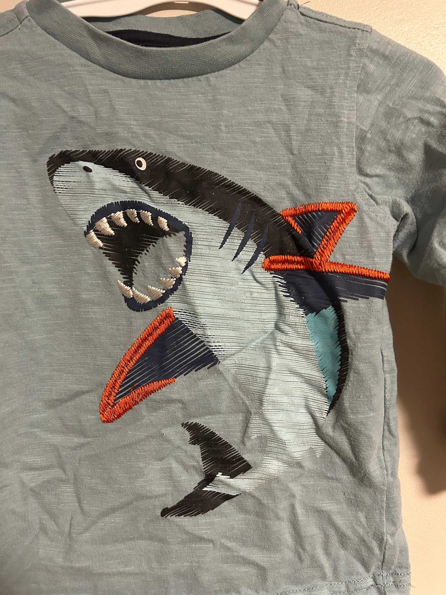 Kids headquarters 3t blue shark top