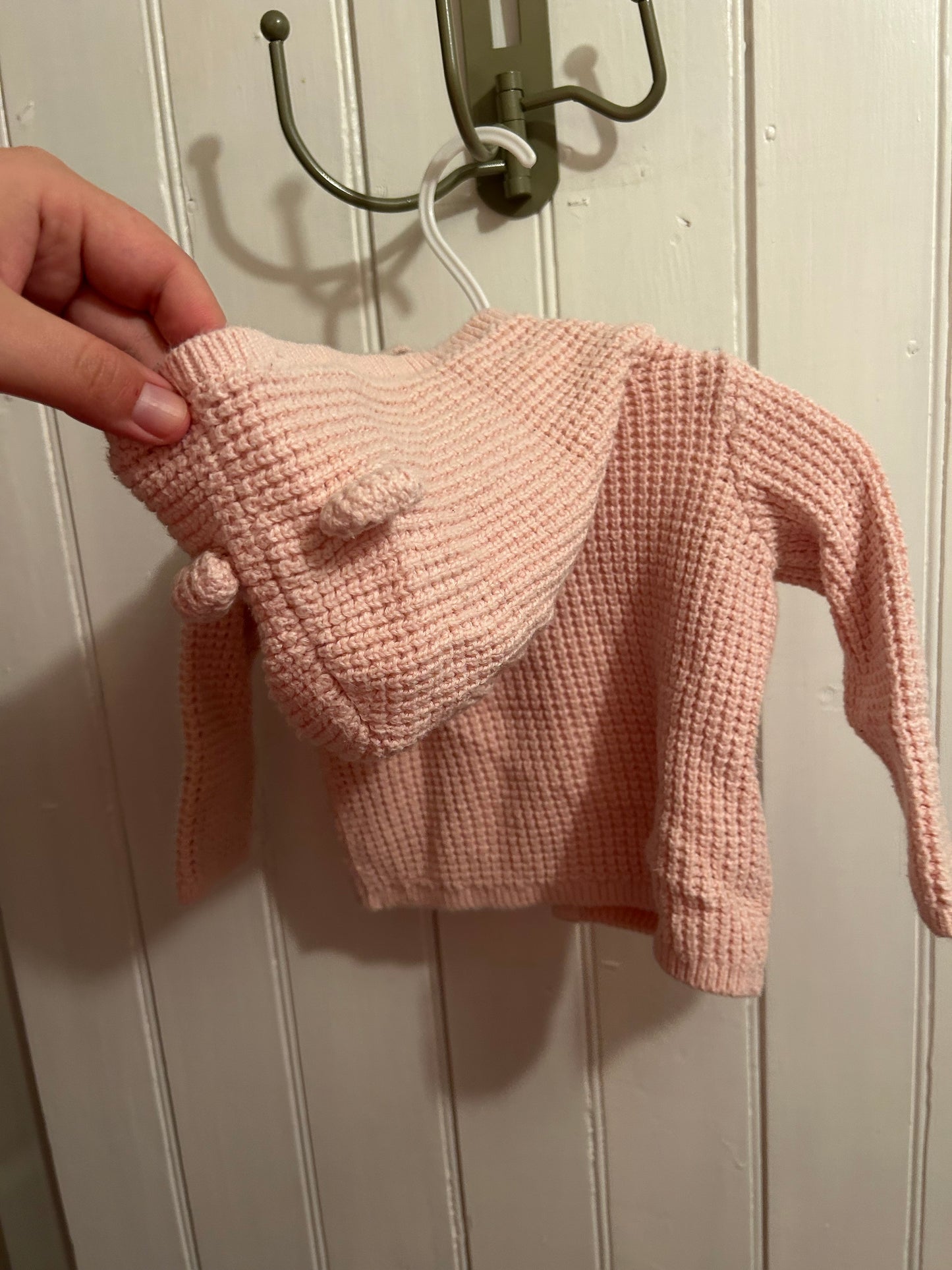 Carters 6m pink knit cardigan