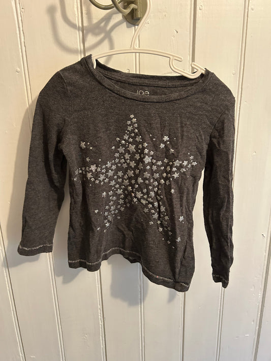 Joe fresh 3t grey star long sleeve top