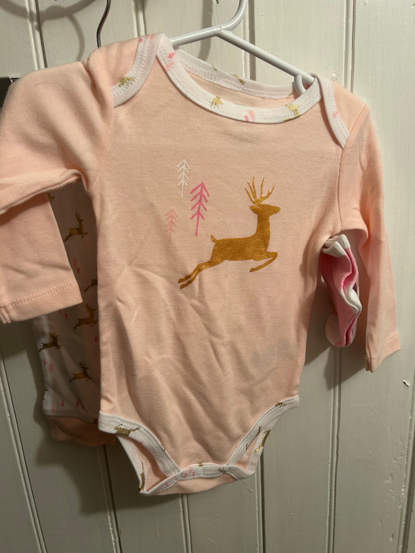 NEW Baby mode 3/6m pink deer set