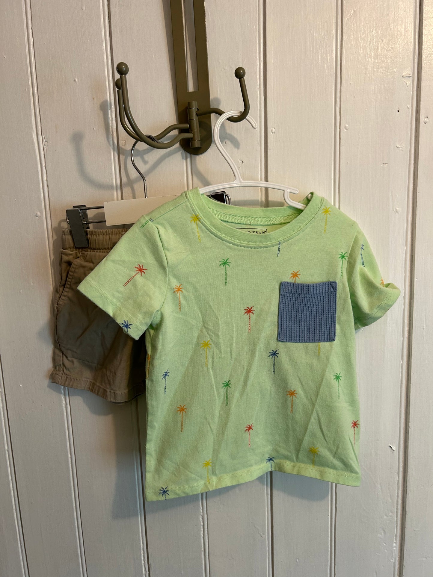 Andy & Evan 2t green palm tree matching set