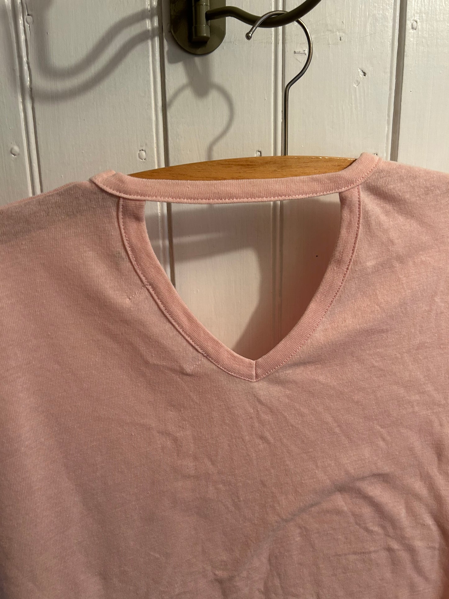 Point zero medium pink vcut top