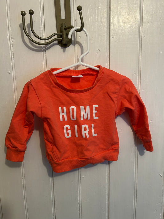 Pink 3/6m home girl sweater