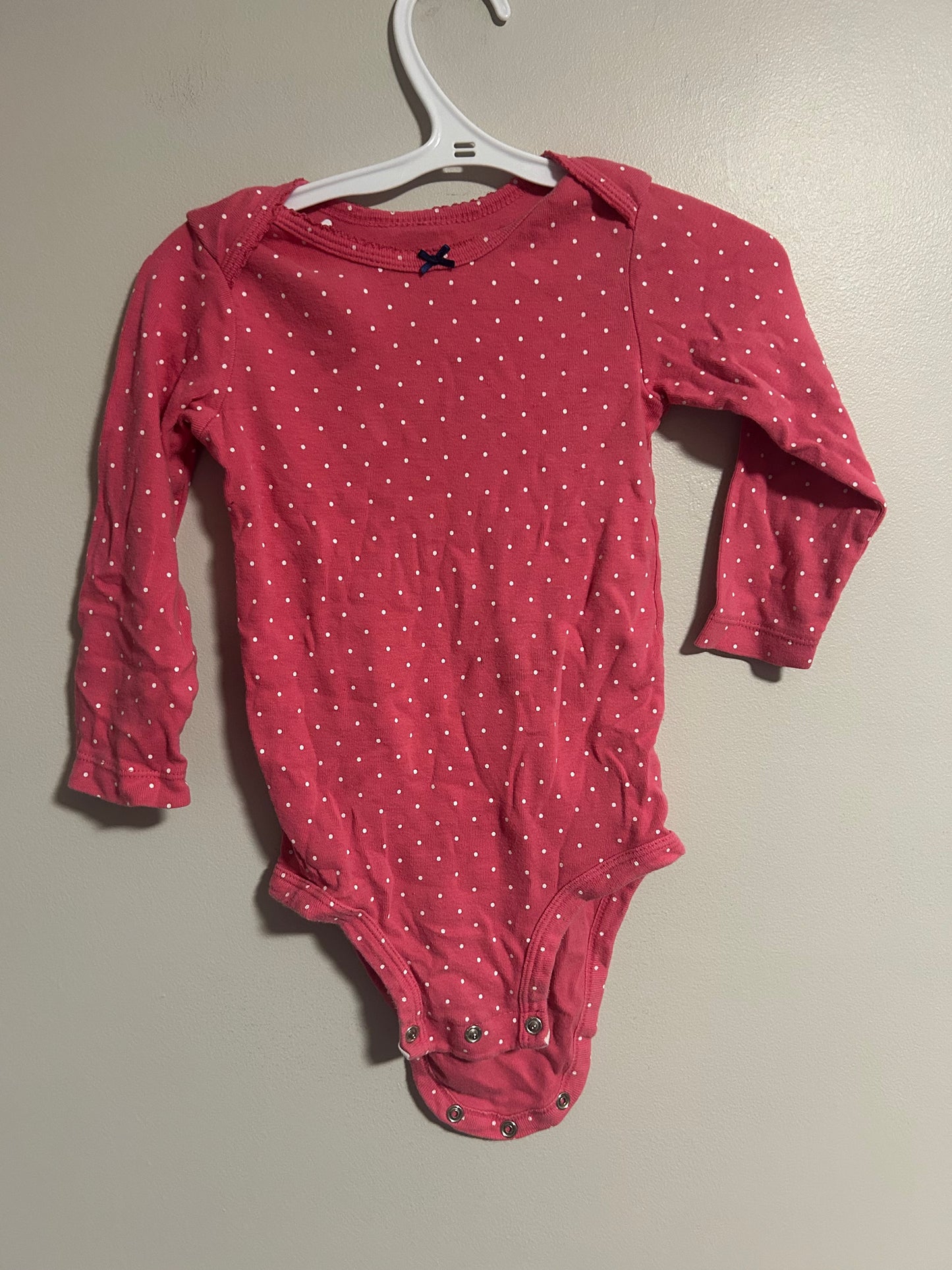 Carters 24m pink polka dot onesie