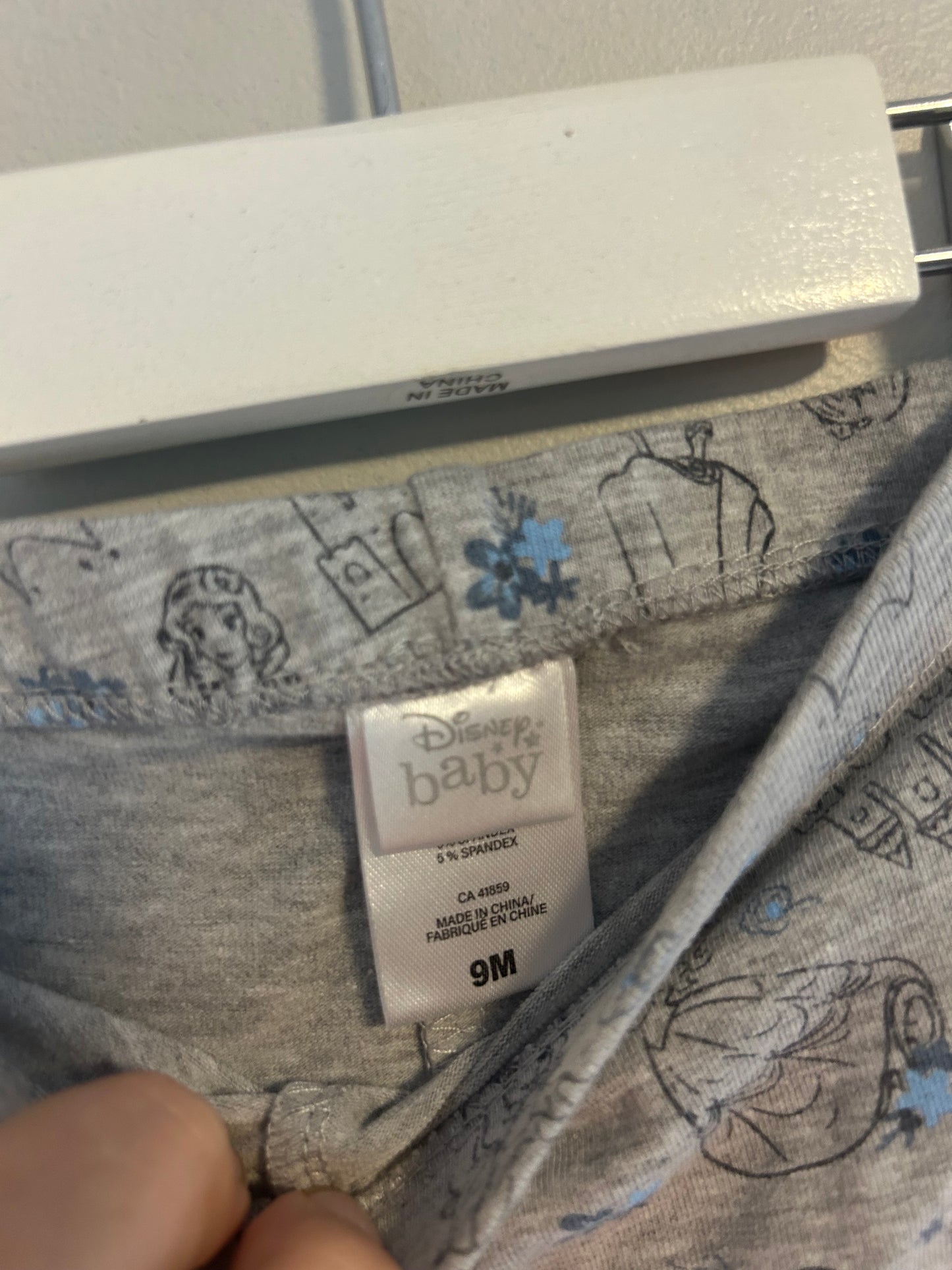 Disney 9m grey princess leggings