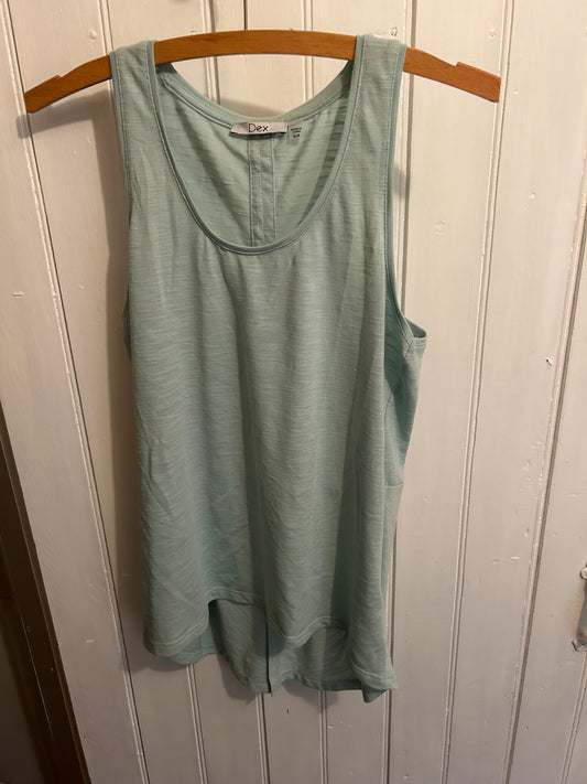 Dex small blue open back tank top