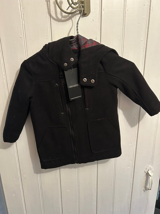 NEW urban republic 24m black felt pea coat