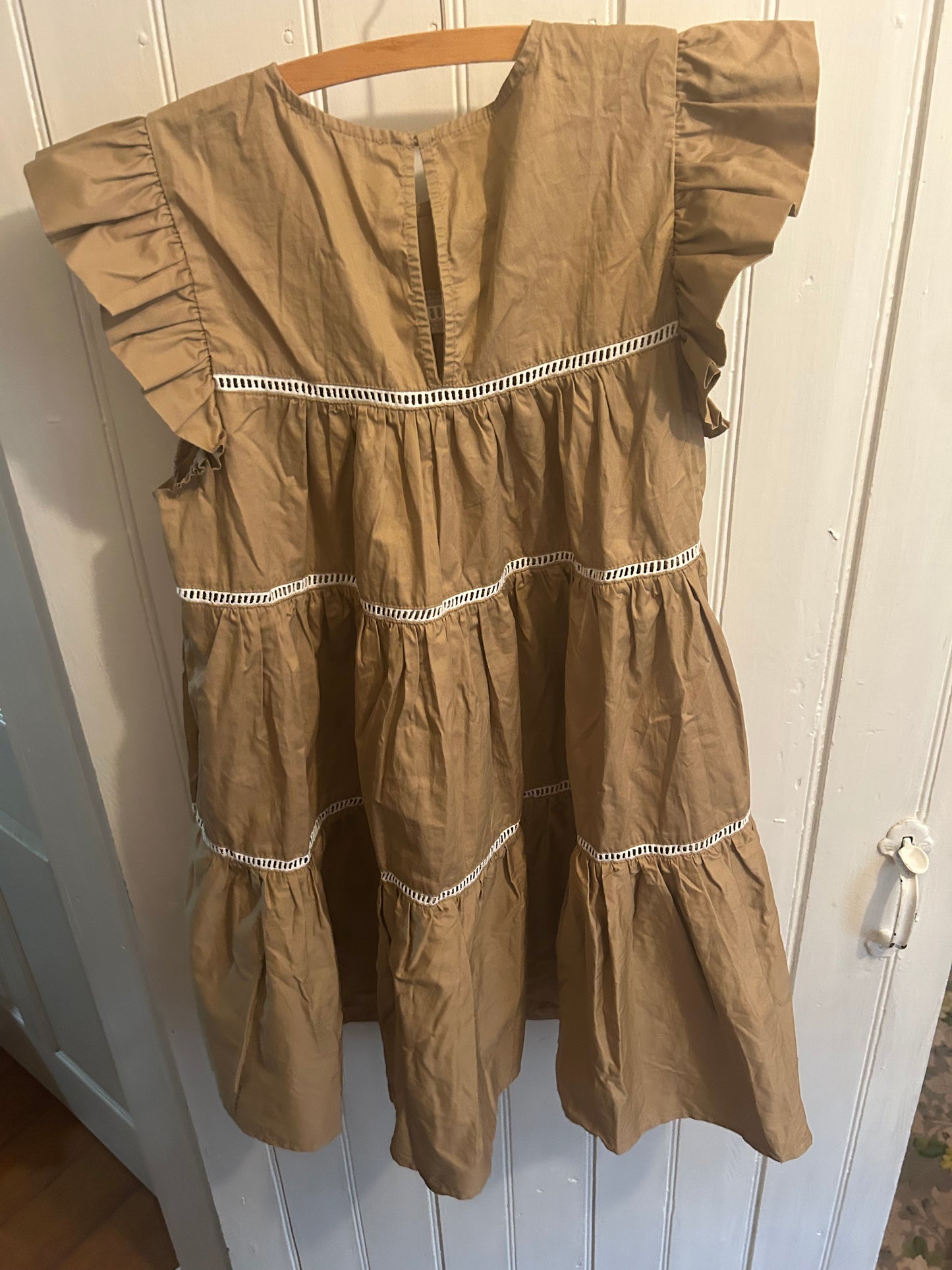 En Saison small tan babydoll mini dress