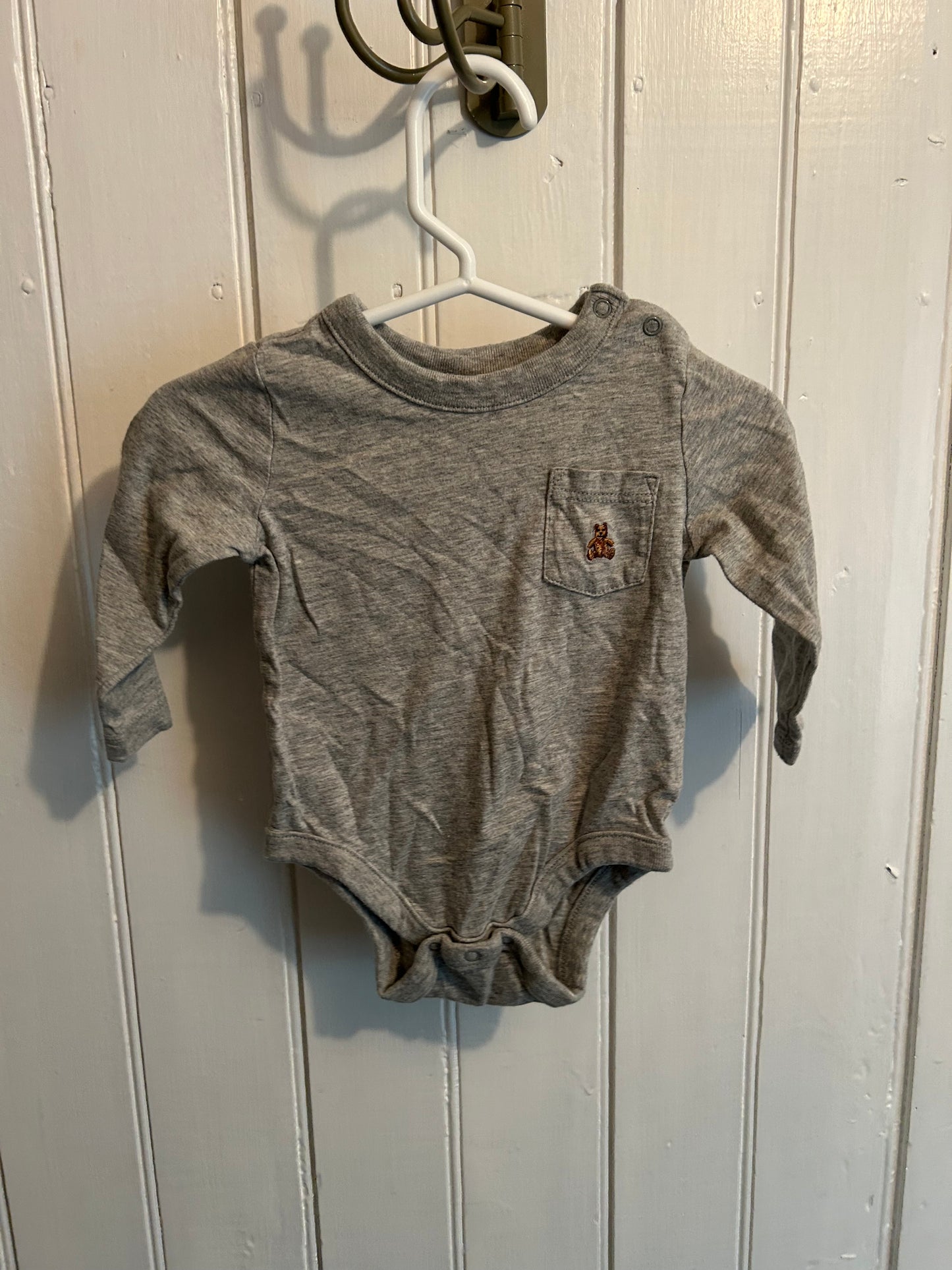 Gap 3/6m grey onesie