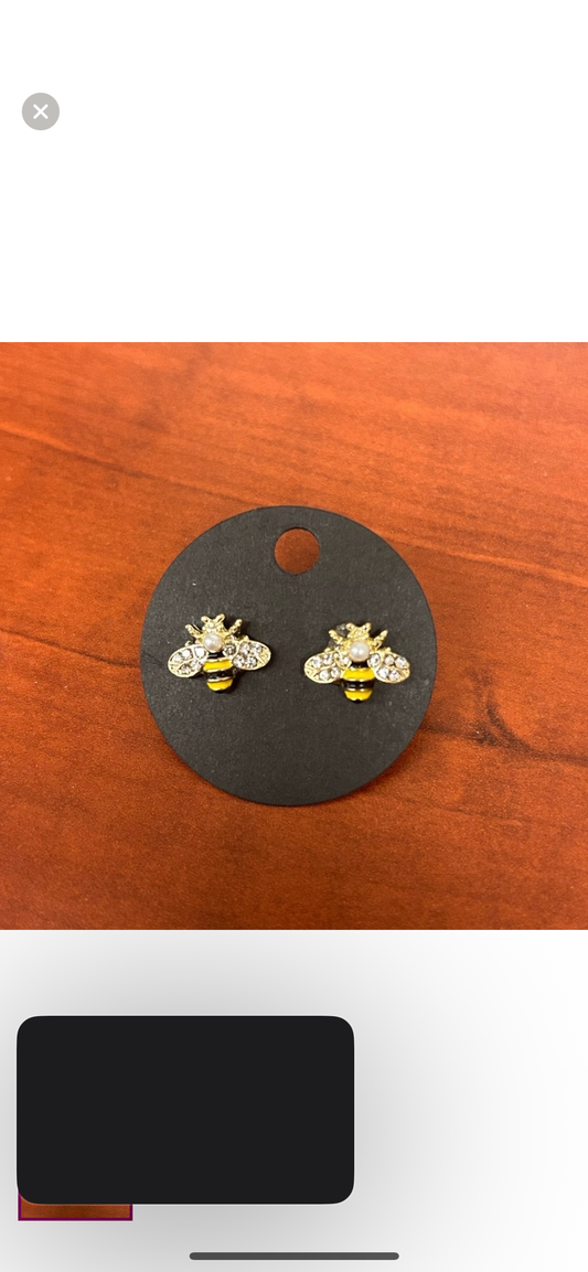 Bumblebee stud earrings