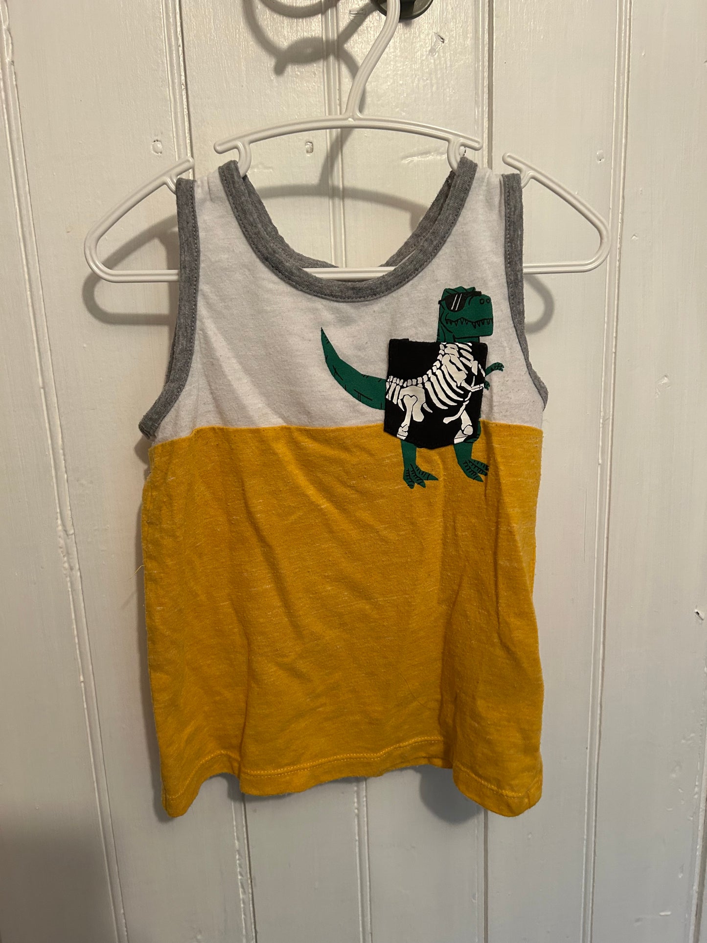 Old navy 2t yellow Dino tank top