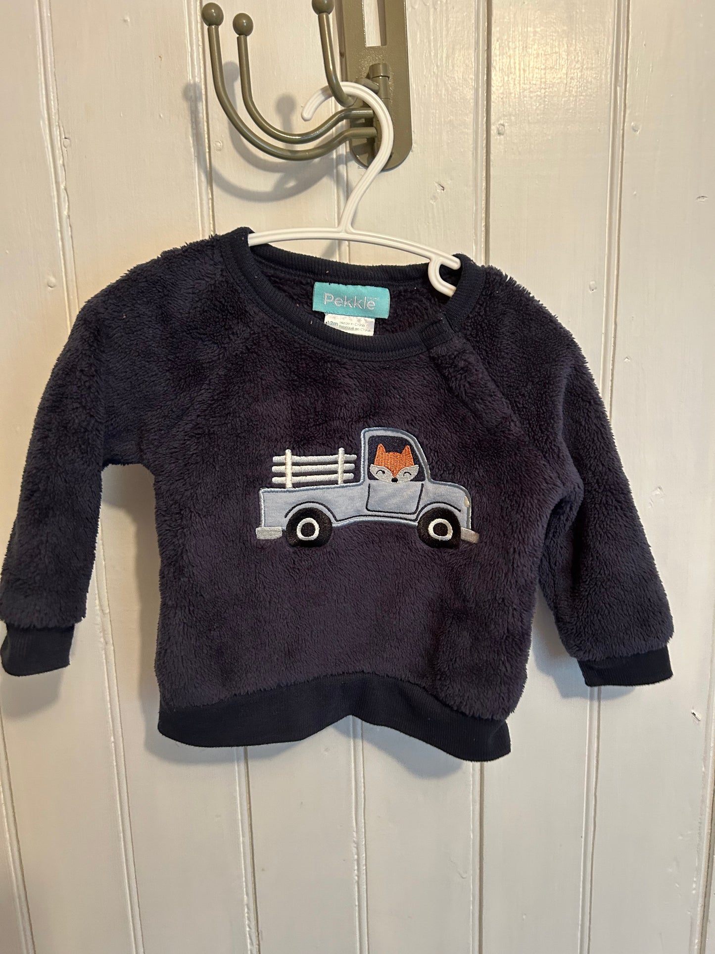Pekkle 12m blue Sherpa truck sweater