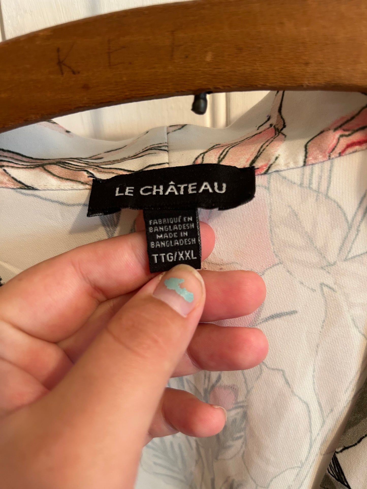 Le château Xxl floral tank blouse