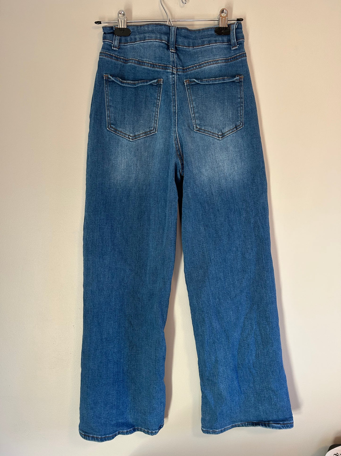 Wax jeans 5 medium wash wide leg jeans