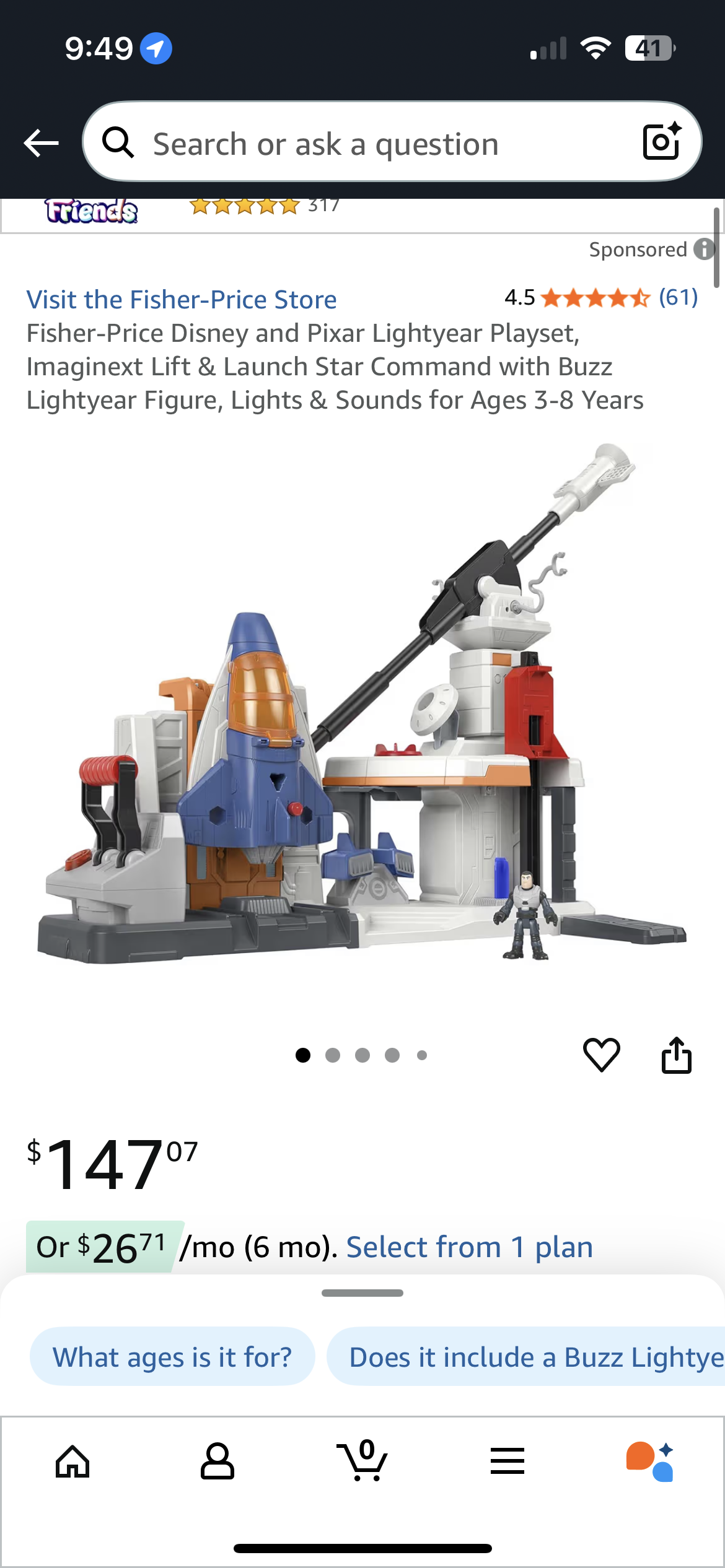 Buz lighting space command rocket toy