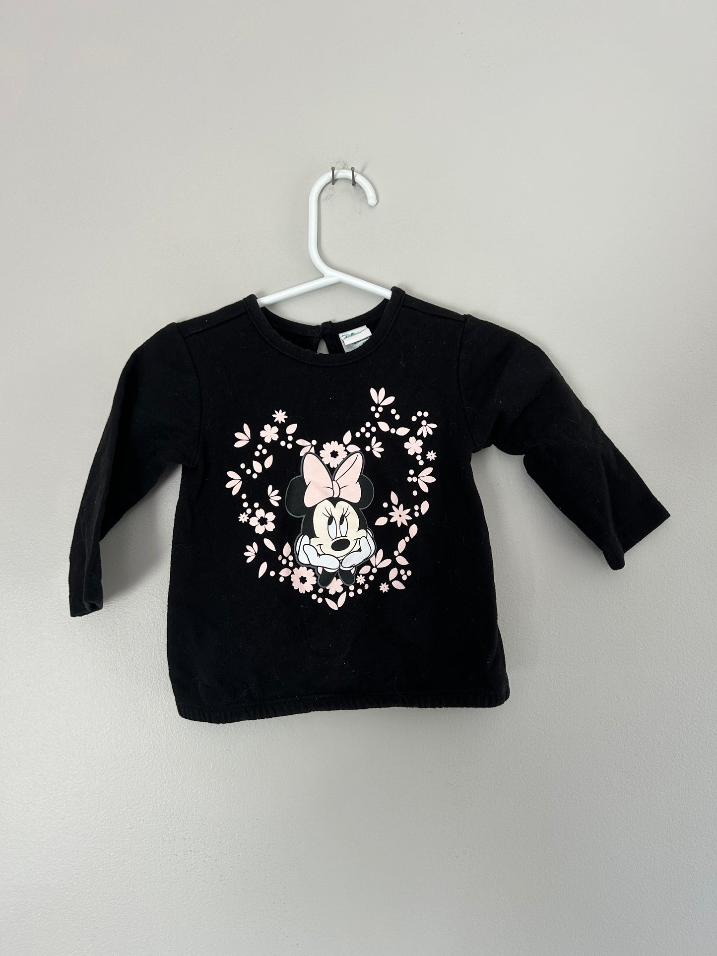 Disney 12m black Minnie long sleeve shirt