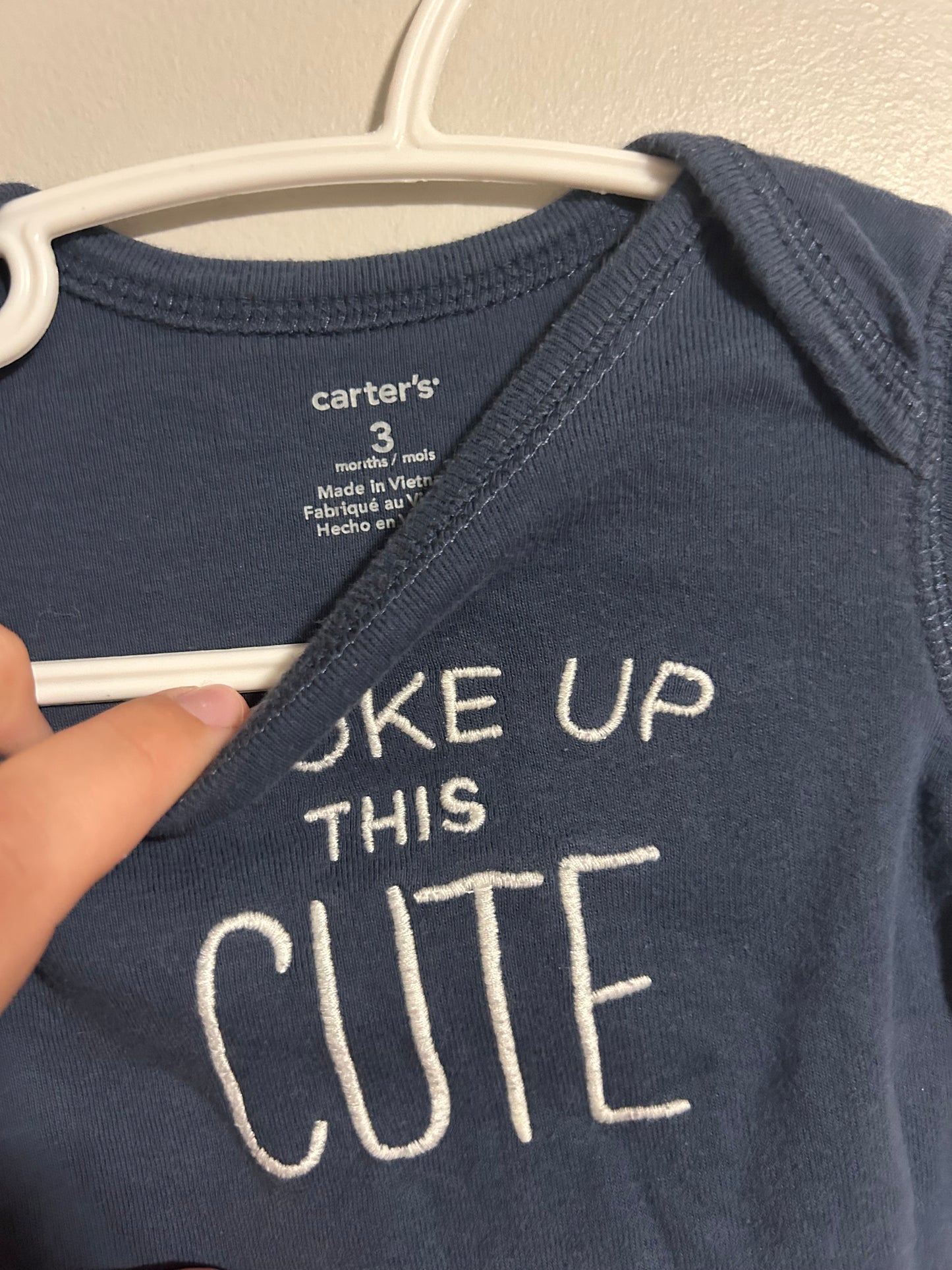 Carters 3m navy cute romper