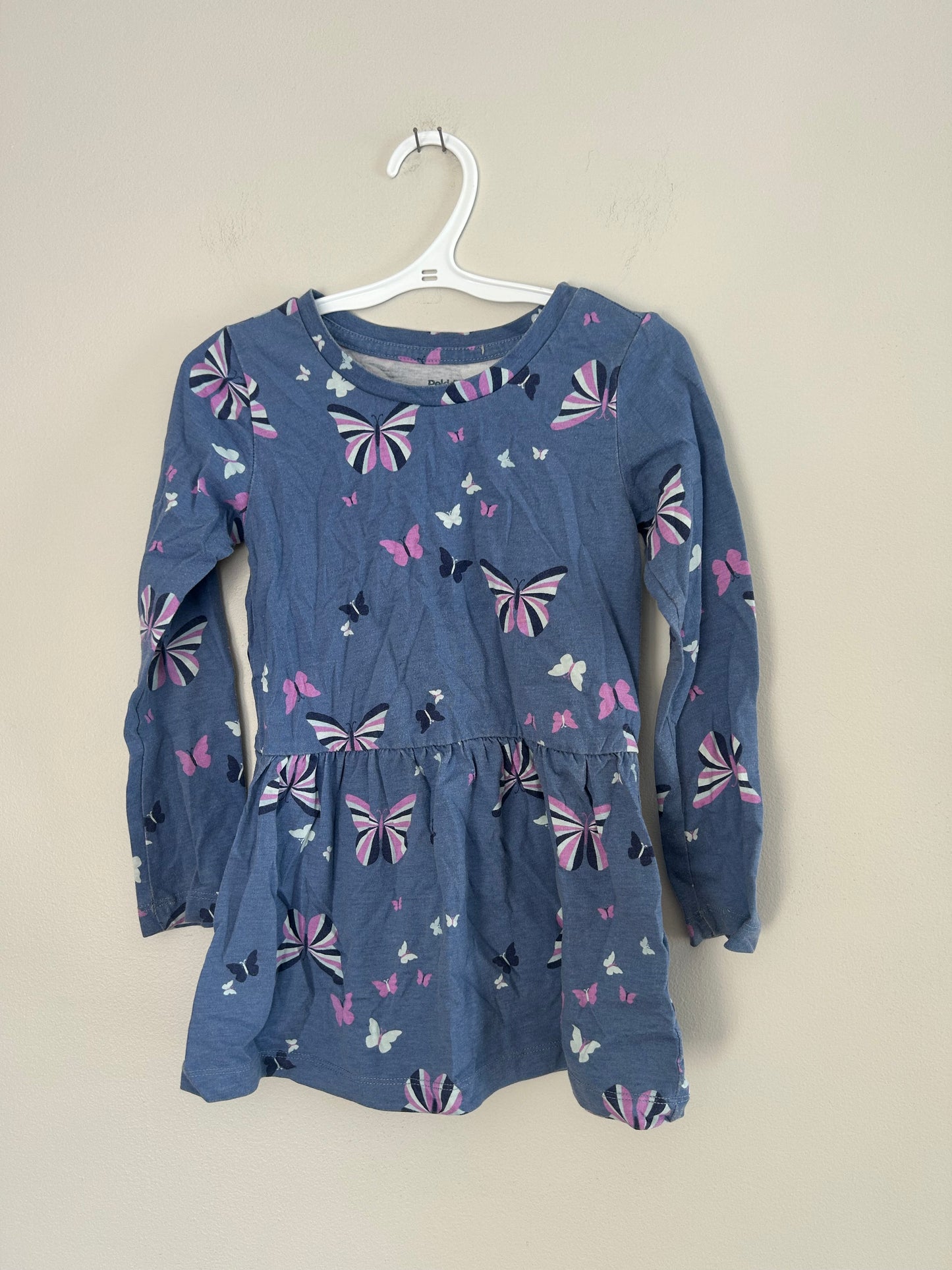 Pekkle 5 blue & purple butterfly dress