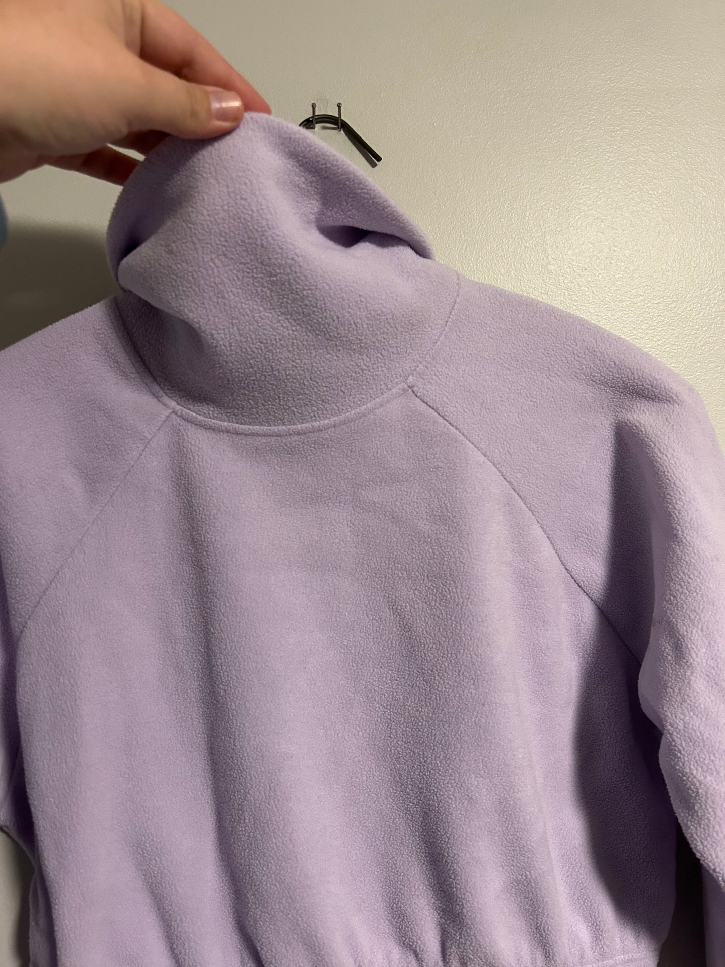 Old navy youth 10/12 purple fleece cowl neck cropped sweater