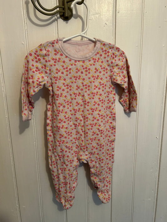 Juniors 6/12m pink floral sleeper
