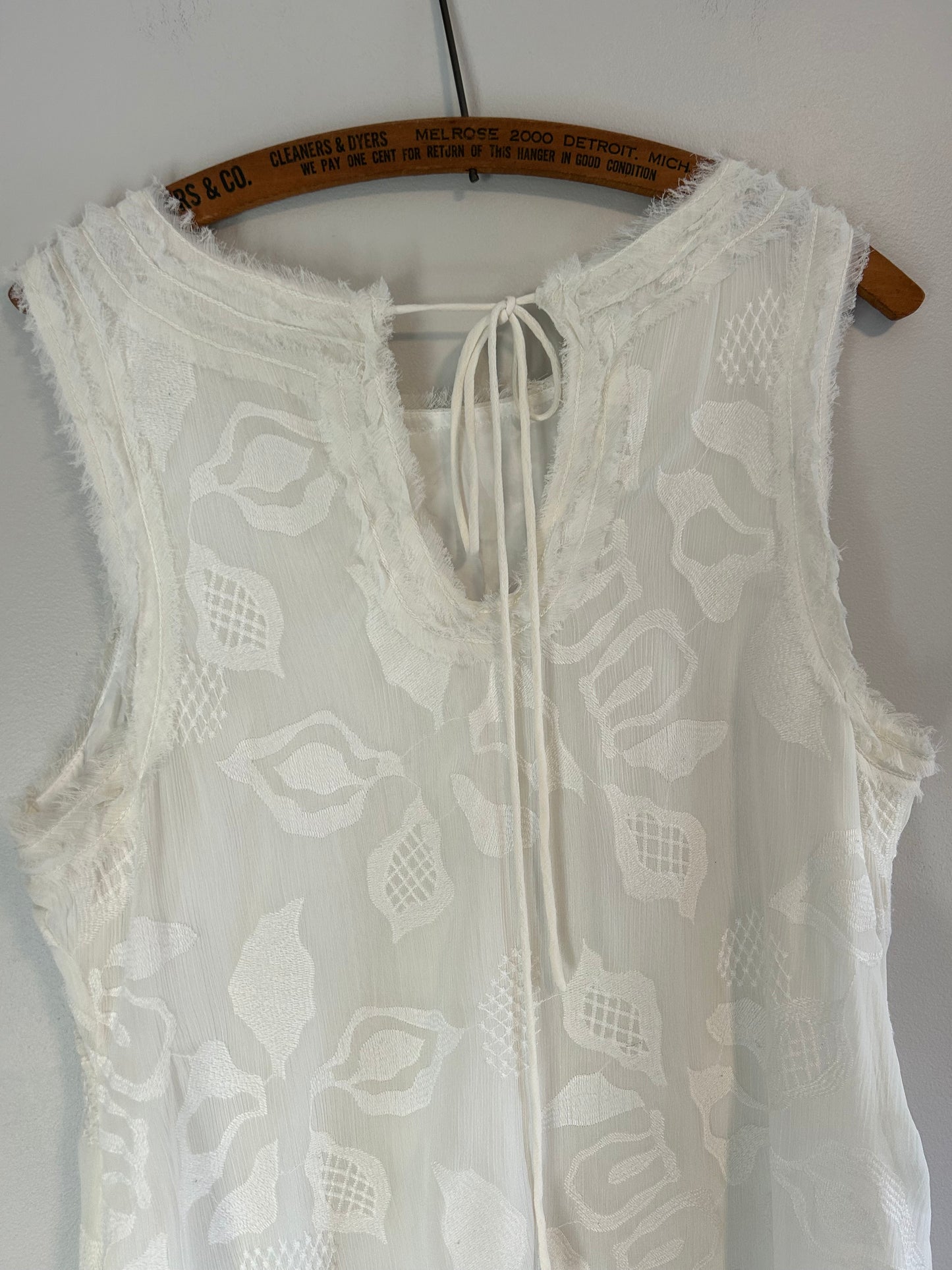 Max studio xl white sheer dress