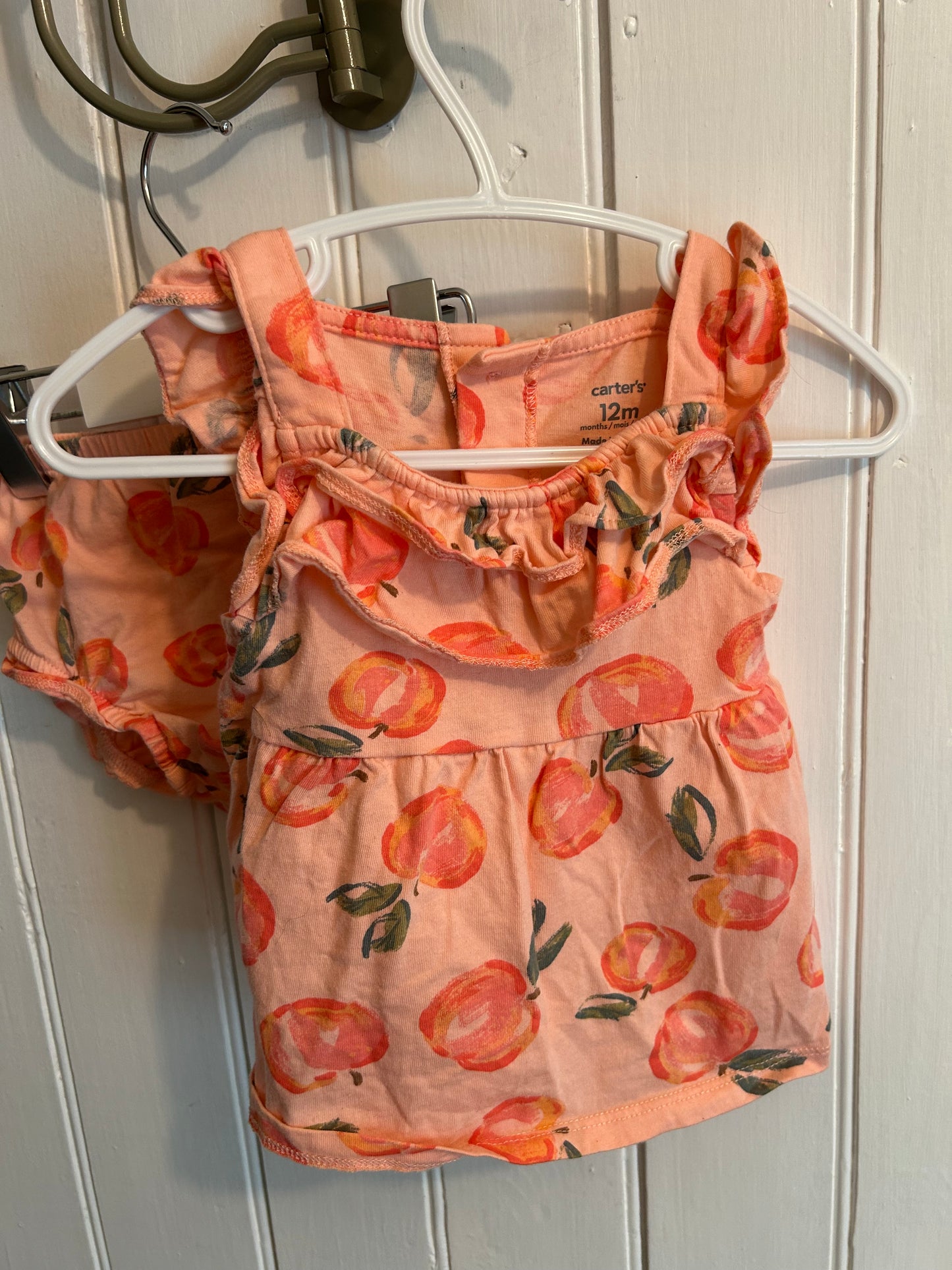 Carters 12m peach 2pc tank set