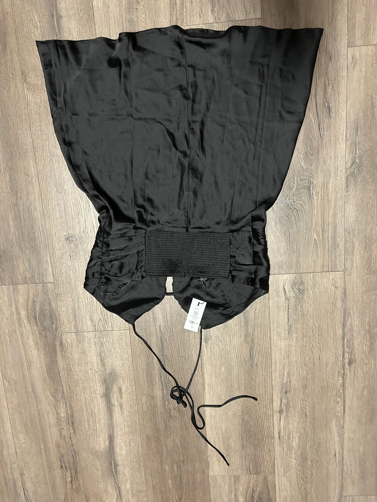 NEW dynamite xl black silk halter mini dress