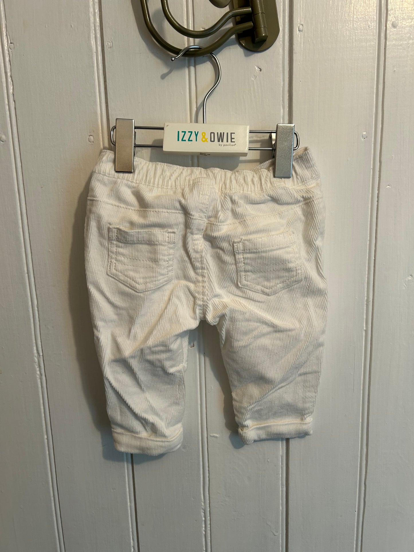 Carters 3m white ribbed jeans