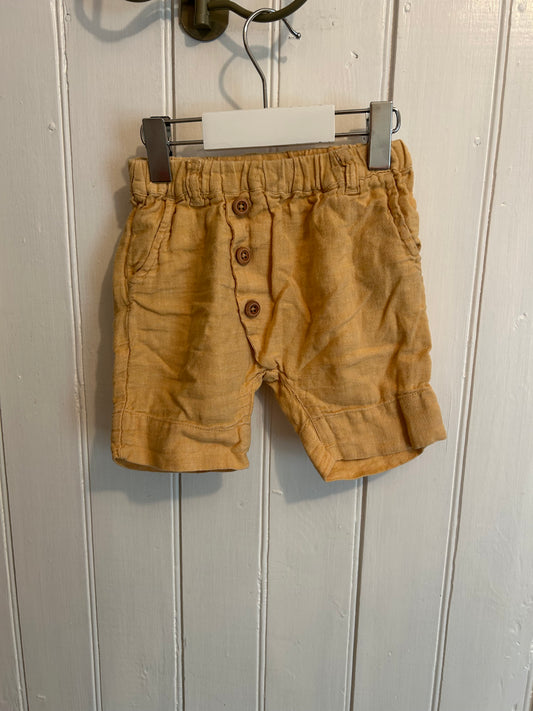 Zara 9/12m tan linen shorts