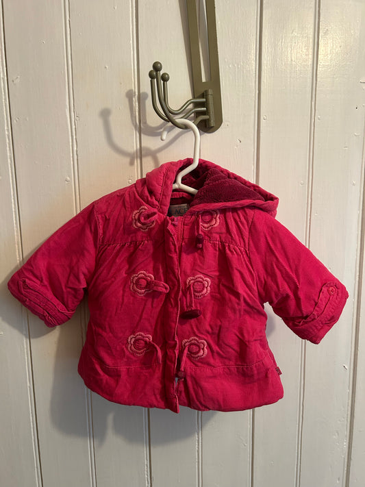 The children’s place 0/6m pink floral buckle jacket