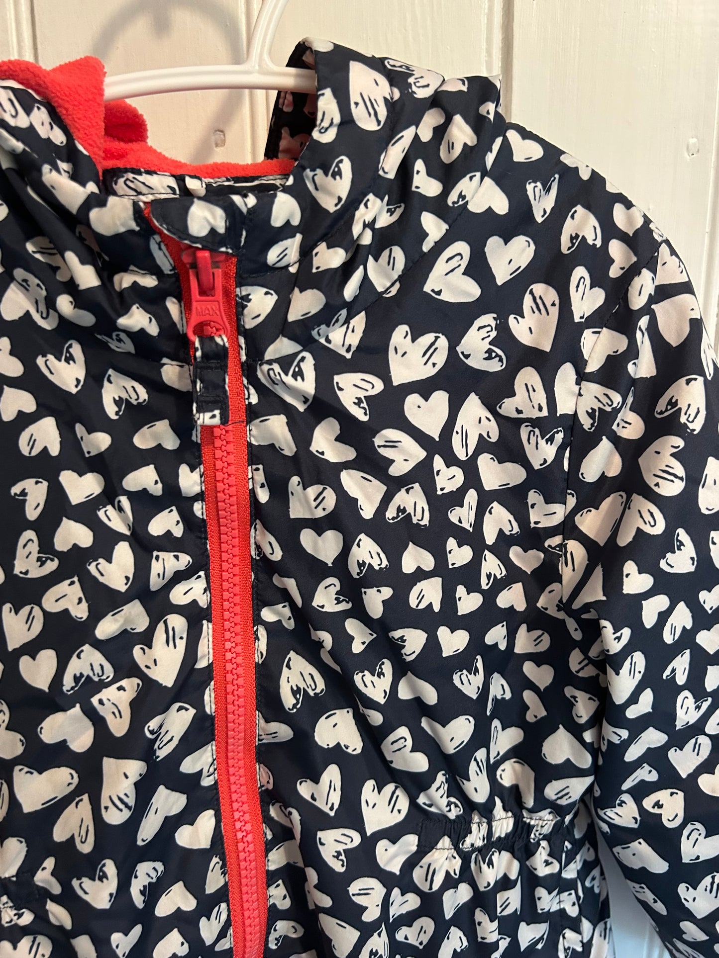 George 3t navy heart fleece lined jacket