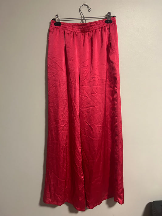 Sadie & sage medium pink silk wide leg pants