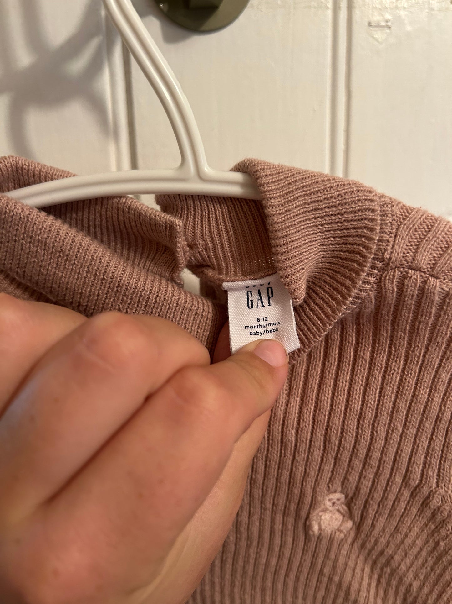 Gap 6/12m brown ribbed turtleneck top