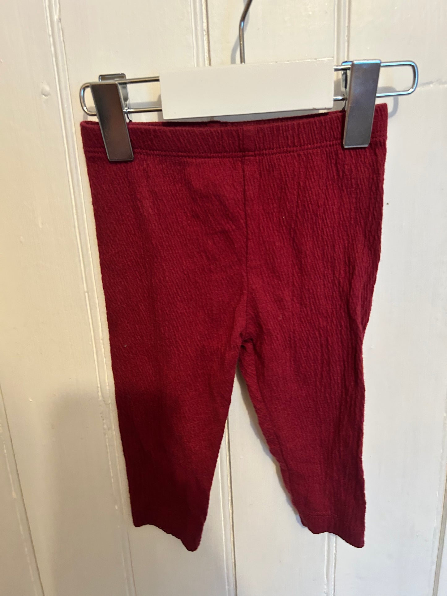 Carters 6m burgundy floral cardigan & leggings set