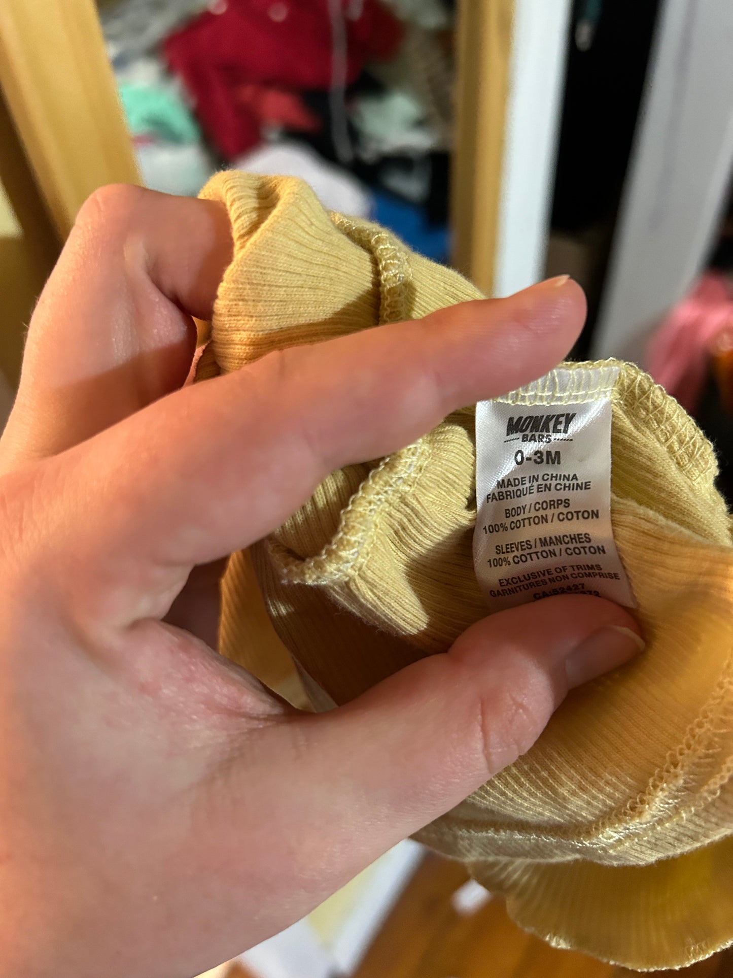 Monkey bars 0/3m yellow bee kind peplum top