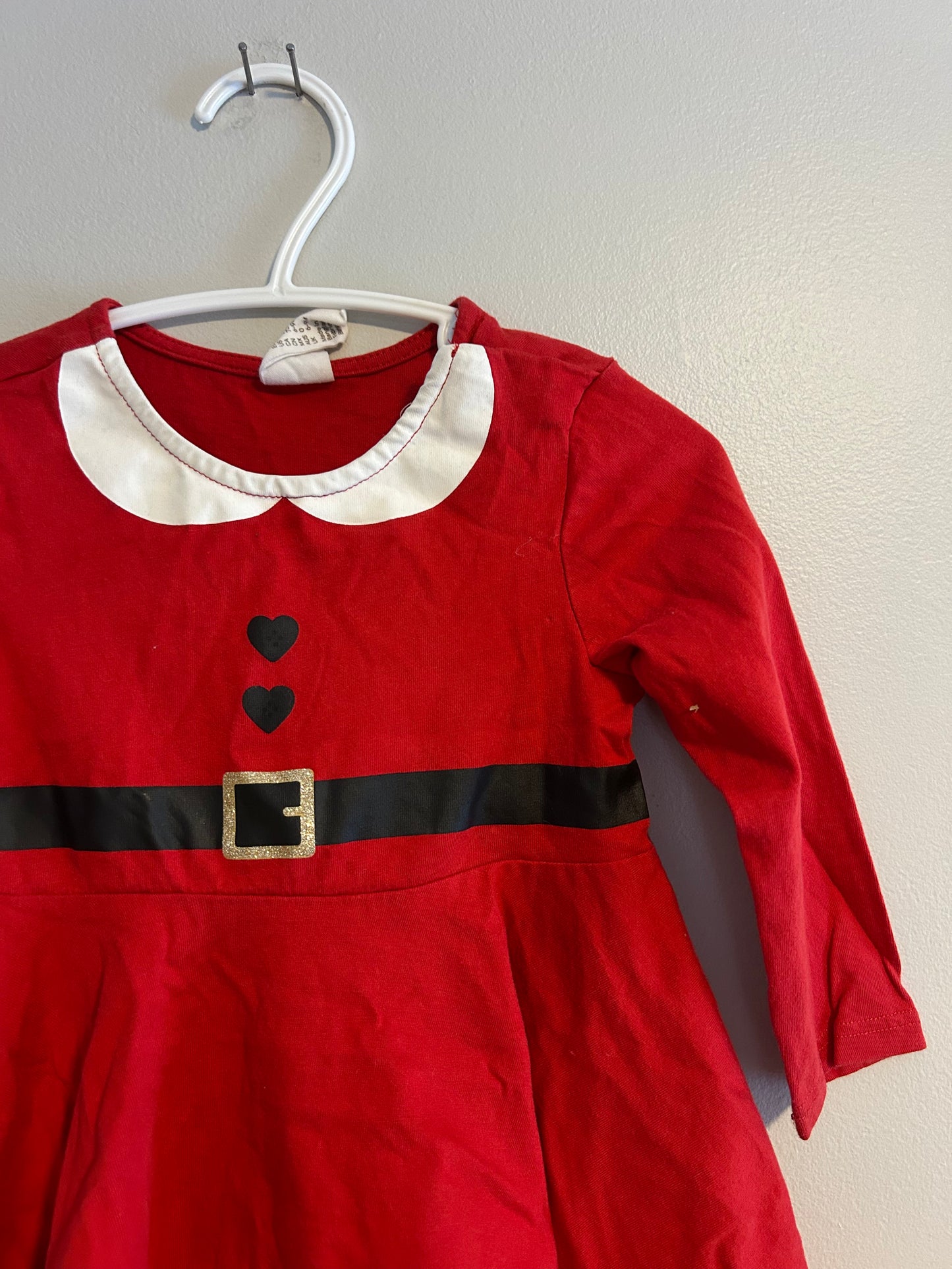 H&M 6/9m red Santa dress